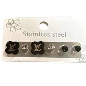NWT! S/3  Stainless Steel Fashion Earrings
